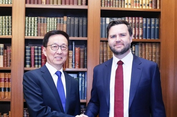 特朗普就職美國總統前 韓正分別會見萬斯、馬斯克等