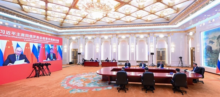 習近平同普京視頻會晤