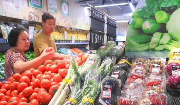 中國8月份CPI同比下降0.4% 環比持平